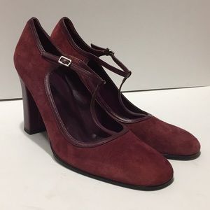 Banana Republic heels maroon suede size 10